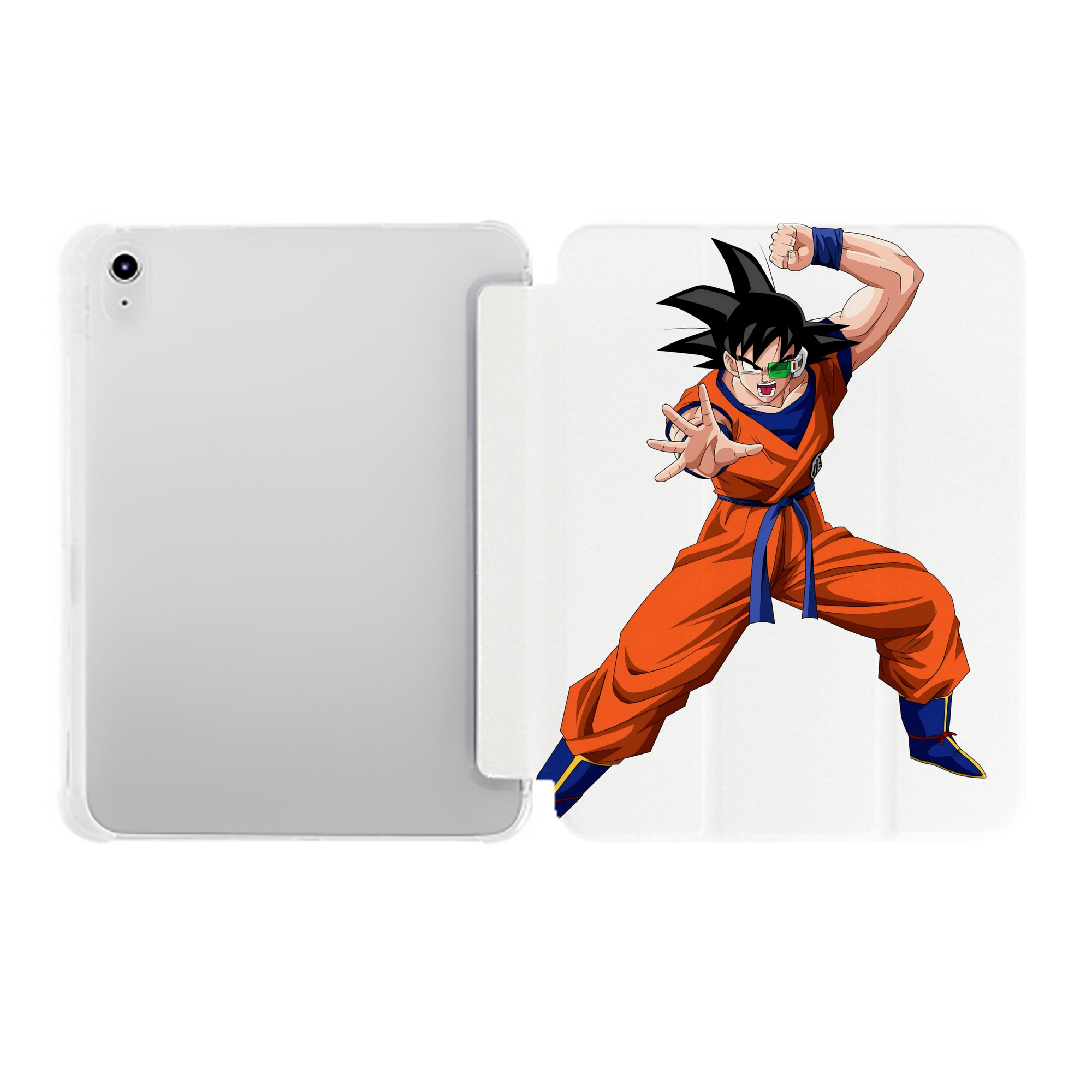 （画像用） ドラゴンボール 孫悟空（そん ごくう）Son Goku カカロット DRAGON BALL Kakarotto IPad ケース ペン収納付き 三つ折りスタンド PUレザー×シリコン 対応機種9.5/10.5/10.9インチ